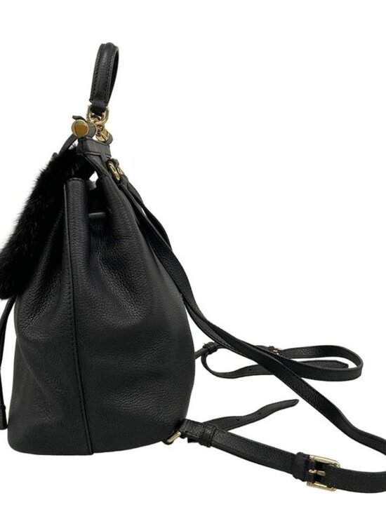 Dolce & Gabbana Backpack Sicily Black Leather Fur main image 3